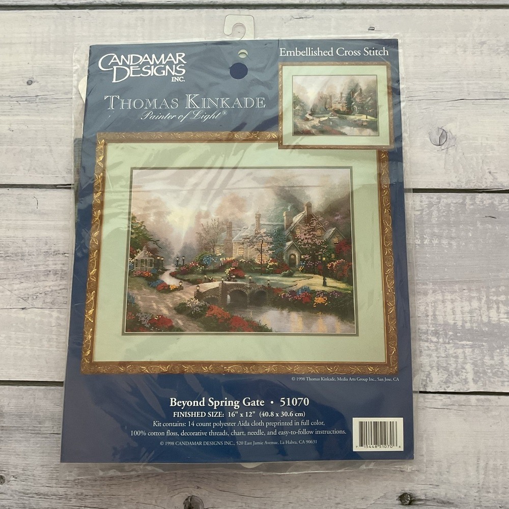 Candamar Design Thomas Kinkade Beyond Spring Gate Cross Stitch Kit 51070